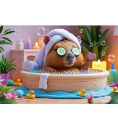 Puzzle Trefl Capivara no SPA XXL de 160 Peças