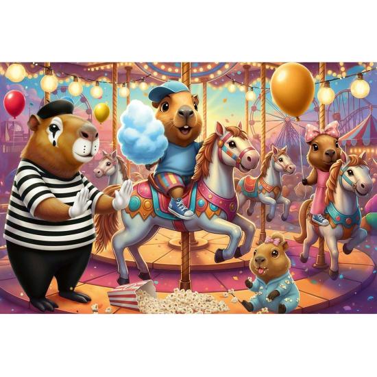 Puzzle Trefl Capivaras de Férias XXL de 100 Peças