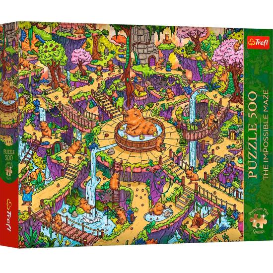 Puzzle Trefl Funny Capibaras de 500 Peças