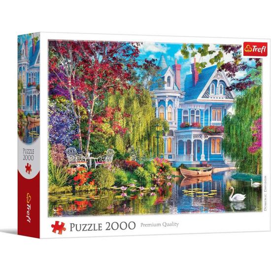 Puzzle Trefl Casa à Beira do Lago de 2000 peças