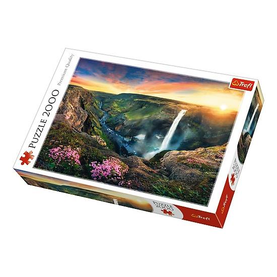 Puzzle Trefl Cachoeiras Haifoss, Islândia de 2000 peças