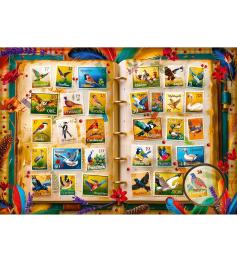 Puzzle Trefl Coleção de Selos, Atlas de Aves 1000 Peças