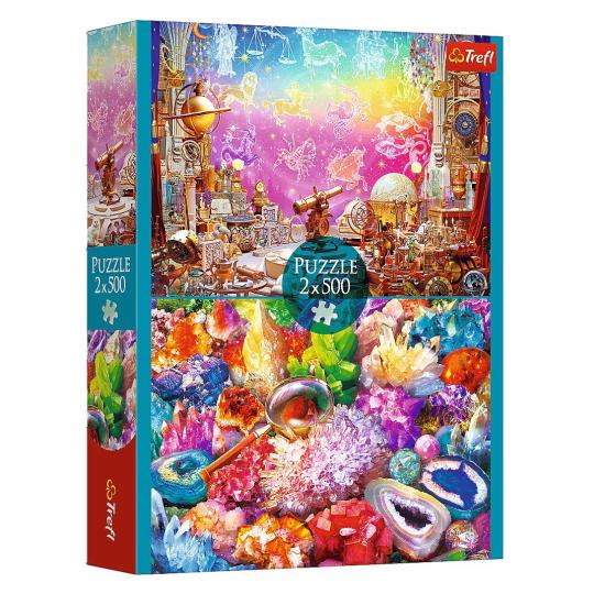Puzzle Trefl Cosmos e Cristais 2x500 Peças
