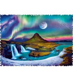 Puzzle Trefl Crazy Shapes Aurora Boreal sobre a Islândia 600 Pz