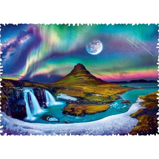Puzzle Trefl Crazy Shapes Aurora Boreal sobre a Islândia 600 Pz
