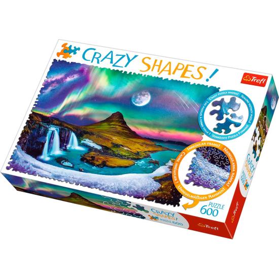 Puzzle Trefl Crazy Shapes Aurora Boreal sobre a Islândia 600 Pz