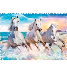 Puzzle Trefl Crazy Shapes Galopando Entre as Ondas de 600 Pzs