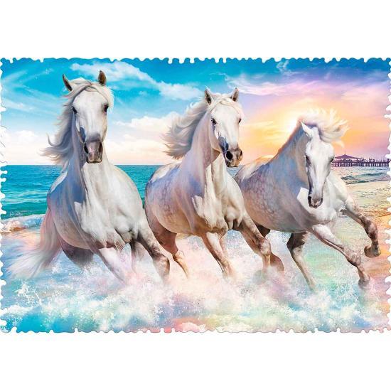 Puzzle Trefl Crazy Shapes Galopando Entre as Ondas de 600 Pzs