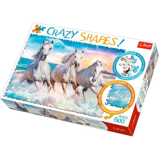 Puzzle Trefl Crazy Shapes Galopando Entre as Ondas de 600 Pzs