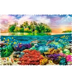 Puzzle Trefl Crazy Shapes Ilha Tropical de 600 Pzs