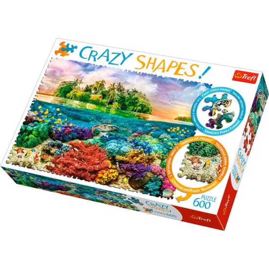 Puzzle Trefl Crazy Shapes Ilha Tropical de 600 Pzs