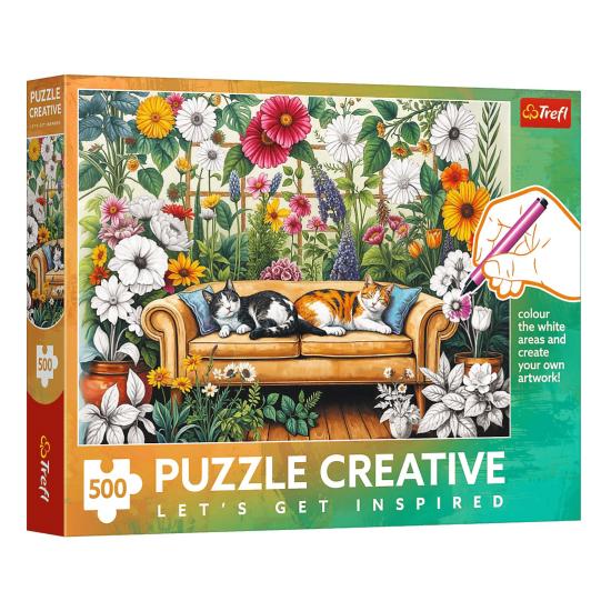 Puzzle Trefl Creative Jardim De Laranjas Para Gatos de 500 Peças