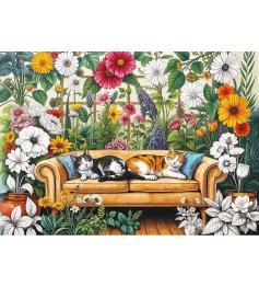 Puzzle Trefl Creative Jardim De Laranjas Para Gatos de 500 Peças