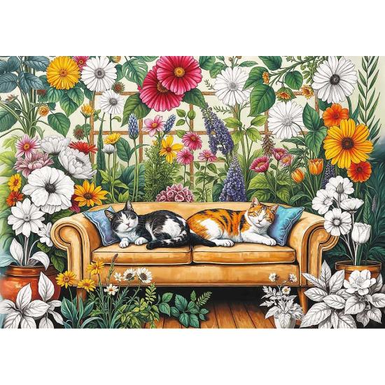 Puzzle Trefl Creative Jardim De Laranjas Para Gatos de 500 Peças