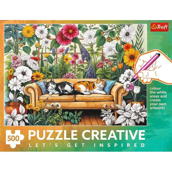 Puzzle Trefl Creative Jardim De Laranjas Para Gatos de 500 Peças