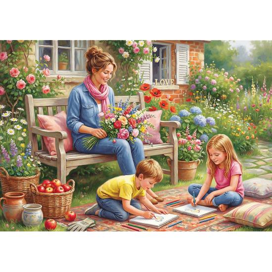 Puzzle Trefl Dia Das Mães: Família No Jardim de 1000 Peças