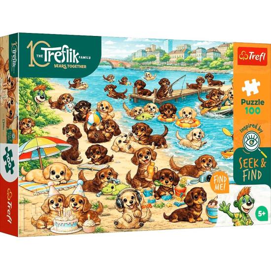 Puzzle Trefl Dachshunds E Trefliks XXL de 100 Peças