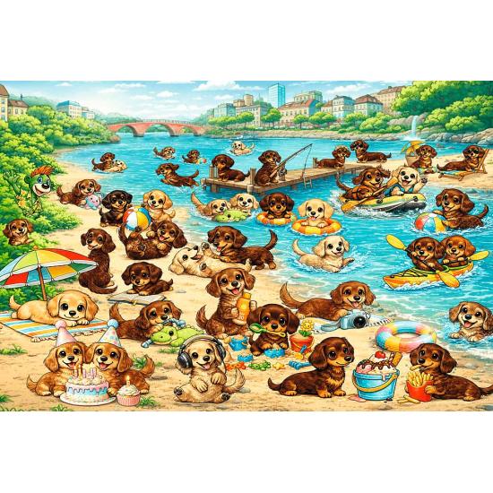Puzzle Trefl Dachshunds E Trefliks XXL de 100 Peças