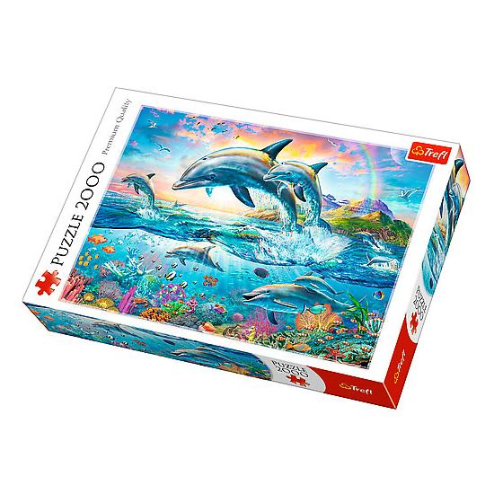 Puzzle Trefl Golfinhos Felizes de 2000 Peças
