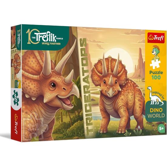 Puzzle Trefl Dino Triceratops XXL de 100 Peças