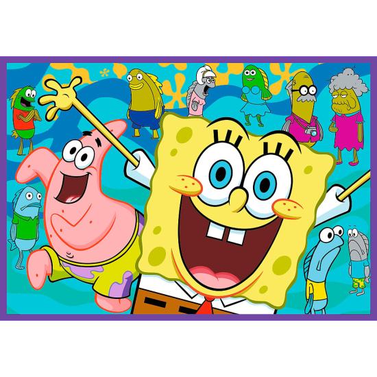 Puzzle Trefl O Mundo Maluco Do Bob Esponja XXL de 4x250 Peças