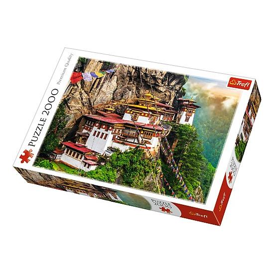Puzzle Trefl O Ninho do Tigre, Butão de 2000 Peças Puzzle Trefl O Ninho do Tigre, Butão de 2000 Peças