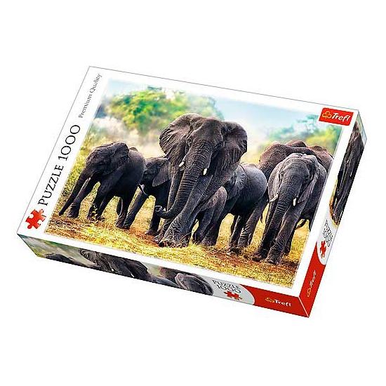 Puzzle Trefl  Elefantes Africanos de 1000 Peças