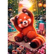 Puzzle Trefl Panda-Vermelho Encantador de 500 Peças