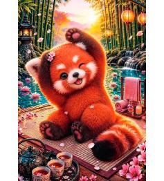 Puzzle Trefl Panda-Vermelho Encantador de 500 Peças