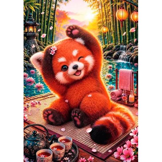Puzzle Trefl Panda-Vermelho Encantador de 500 Peças