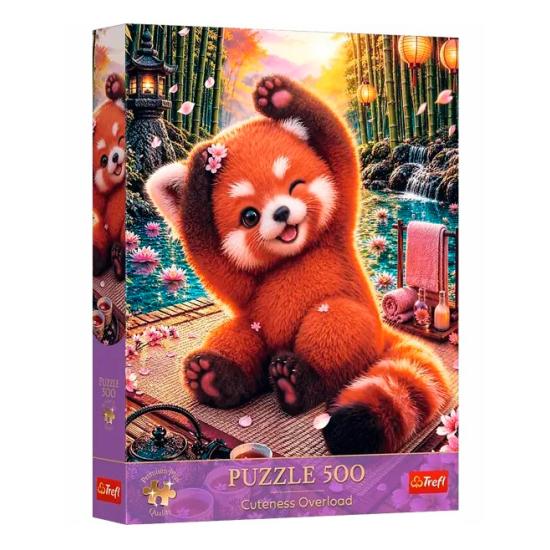 Puzzle Trefl Panda-Vermelho Encantador de 500 Peças