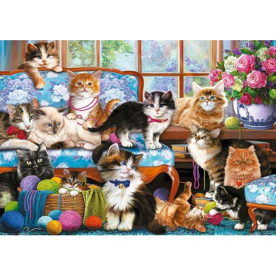 Puzzle Trefl Família de Gatos de 500 Peças Puzzle Trefl Família de Gatos de 500 Peças