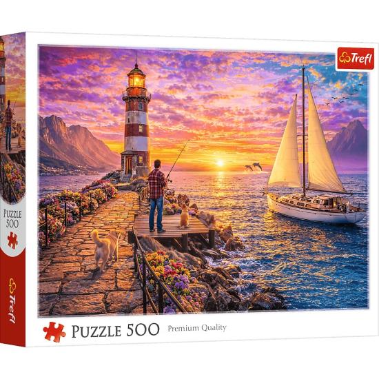 Puzzle Trefl Farol Ao Pôr Do Sol de 500 Peças