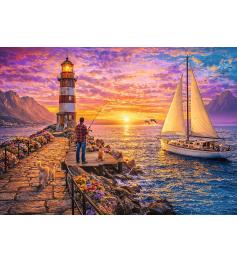 Puzzle Trefl Farol Ao Pôr Do Sol de 500 Peças