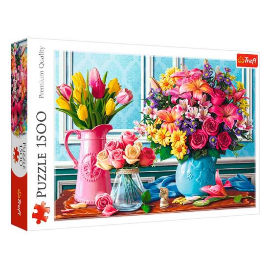 Puzzle Trefl Flores em Vasos 1500 Peças