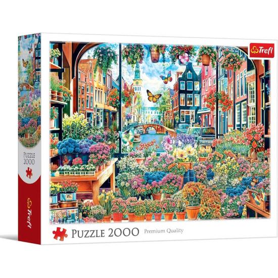 Puzzle Trefl Loja de Flores em Amesterdão de 2000 peças