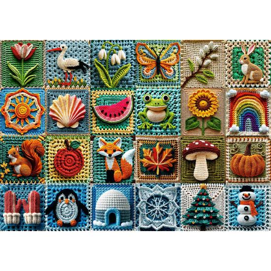 Puzzle Trefl Crochê - Quatro Estações 1000 Peças