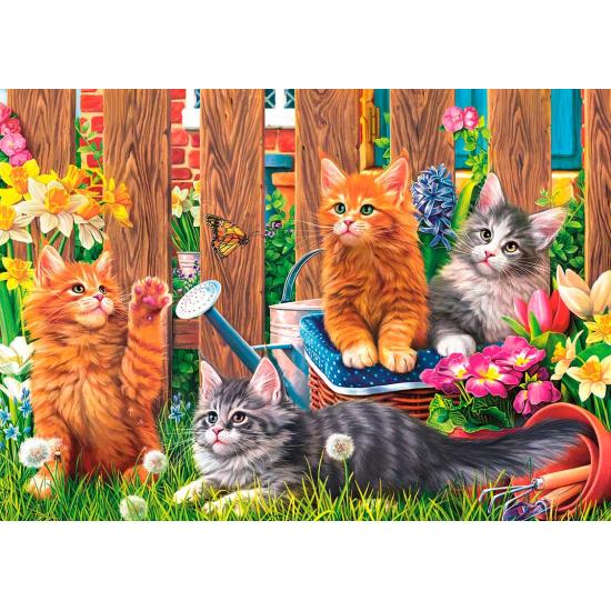 Puzzle Trefl Gatinhos no Jardim de 500 Peças Puzzle Trefl Gatinhos no Jardim de 500 Peças