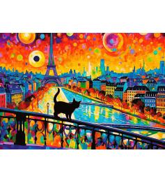 Puzzle Trefl Gato em Paris de 1000 Peças