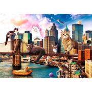 Puzzle Trefl Gatos em Nova York de 1000 peças