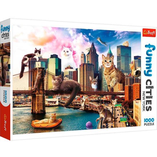 Puzzle Trefl Gatos em Nova York de 1000 peças