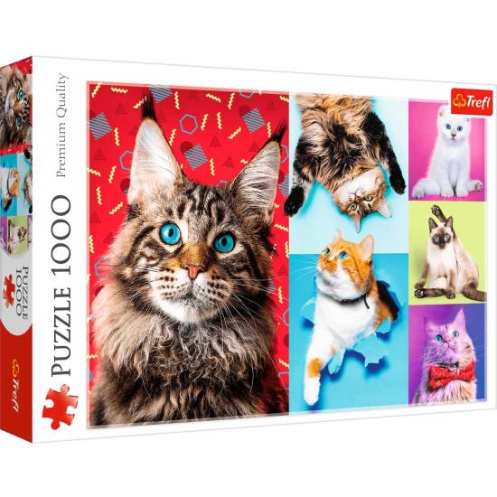 Puzzle Trefl Gatos Felizes de 1.000 peças