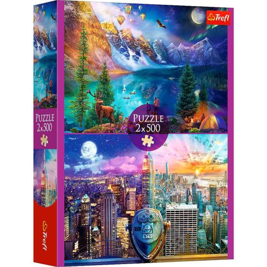 Puzzle Trefl Tour Americana 2x500 Peças