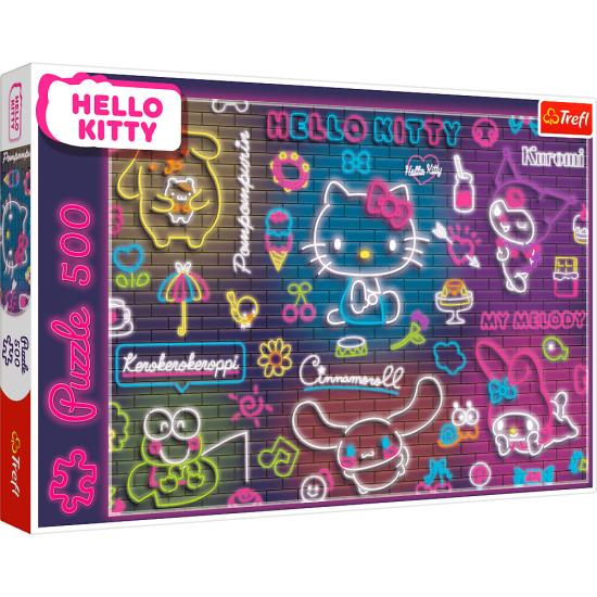 Puzzle Trefl Neon Hello Kitty  de 500 Peças