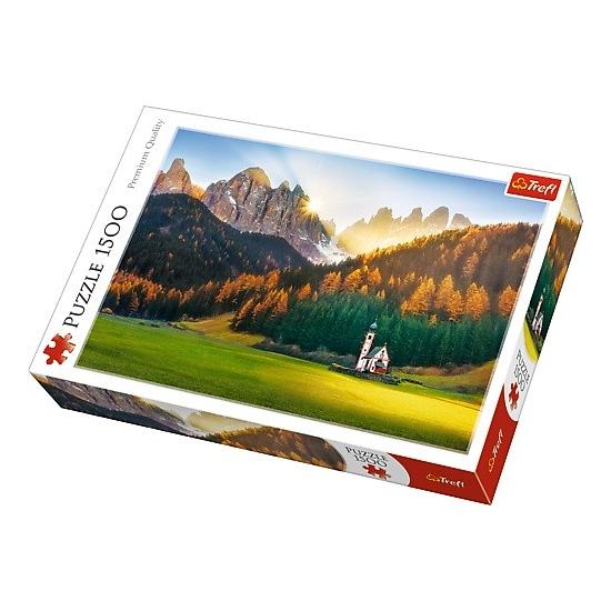 Trefl Puzzle Church nas Dolomitas, Itália de 1500 peças Trefl Puzzle Church nas Dolomitas, Itália de 1500 peças