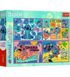 Puzzle Trefl Stitch Incrível XXL de 4x250 Peças