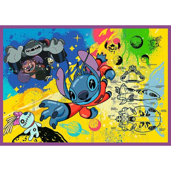Puzzle Trefl Stitch Incrível XXL de 4x250 Peças