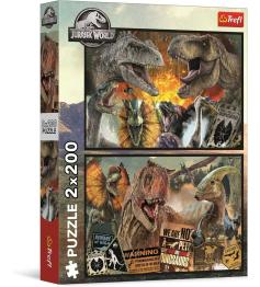 Puzzle Trefl Jurassic World Prehistoric XXL de 2 x 200 Peças