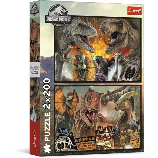 Puzzle Trefl Jurassic World Prehistoric XXL de 2 x 200 Peças