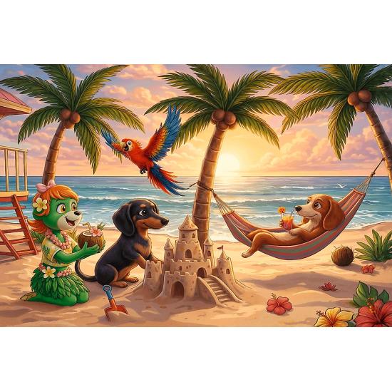 Puzzle Trefl Assuntos De Dachshund de 160 Pçs